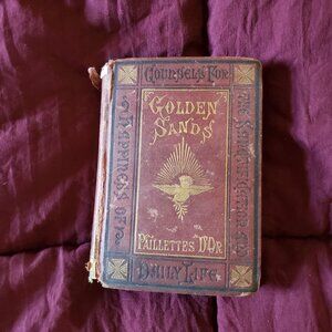 1877 Victorian "pocket" religious book Golden Sands translated second edition